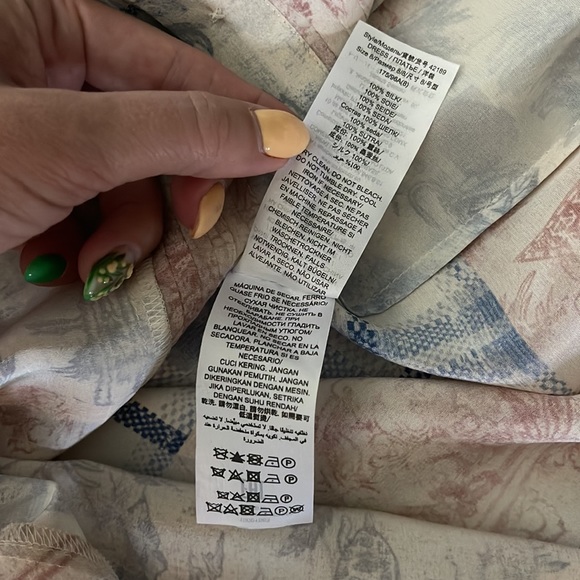 $498 NEW TORY BURCH Silk Patchwork shirt dress 8 - Picture 14 of 14